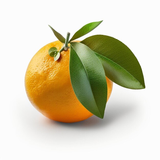 Оранжевые фрукты на белом фоне Генеративный ИИ