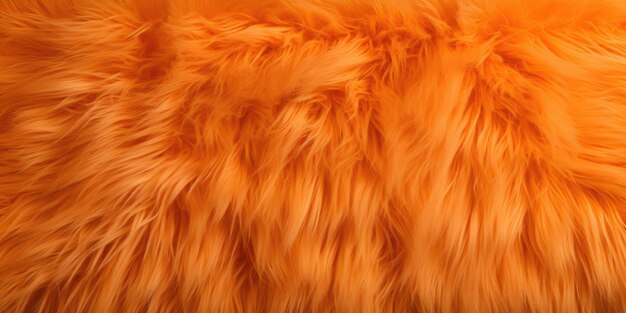 Photo an orange fur background texture featuring natures fluffy and colorful wool