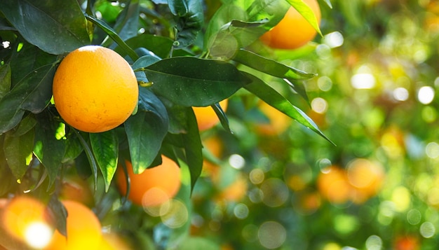 Orange garden, summer background