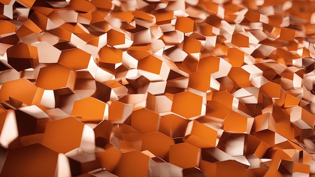 Orange geometric shapes background