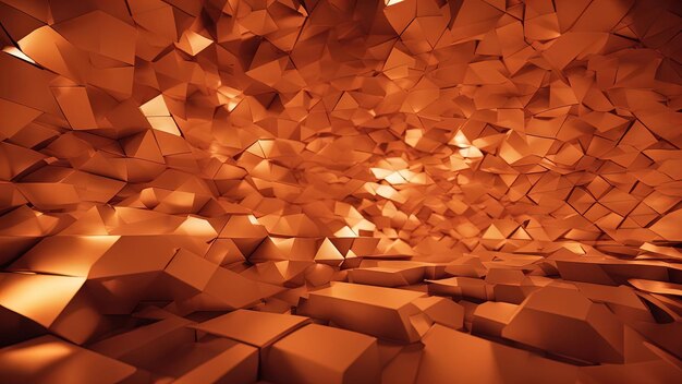 Orange geometric shapes background