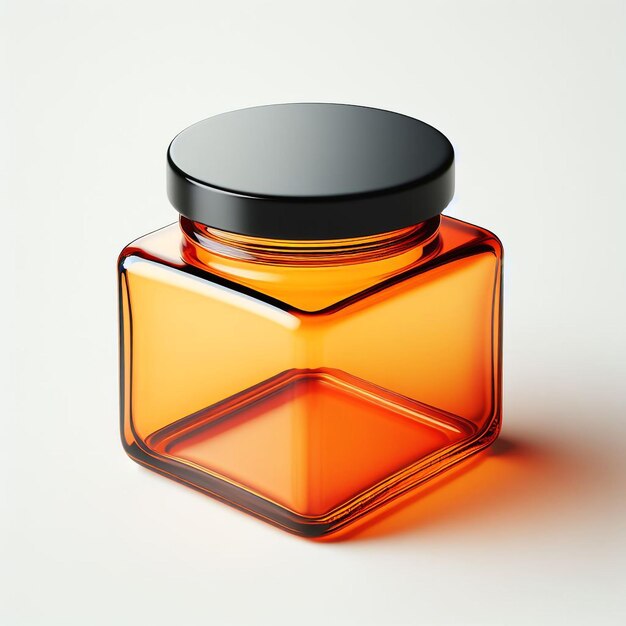 Orange glass jar