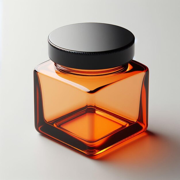 Orange glass jar