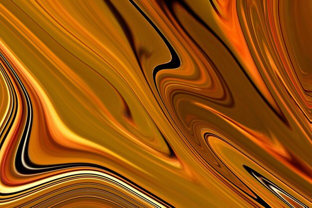 オレンジとゴールドの背景に波のパターン