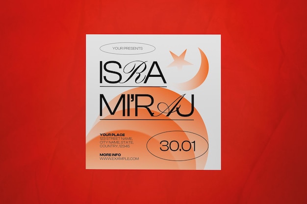 Orange Gradient Utilitarian Isra Miraj Post op sociale media