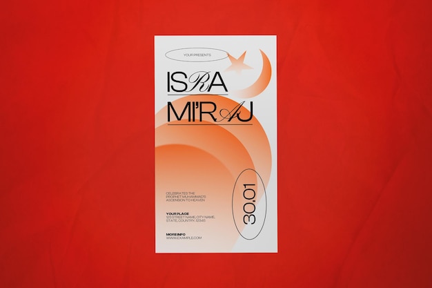 Orange Gradient Utilitarian Isra Miraj sociale media verhaal