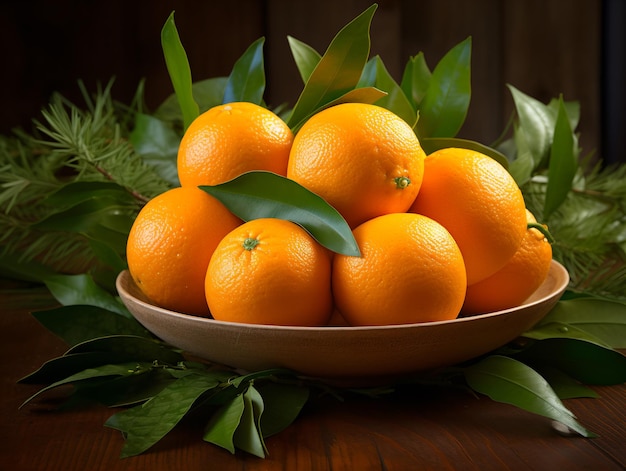 Orange and green leaves