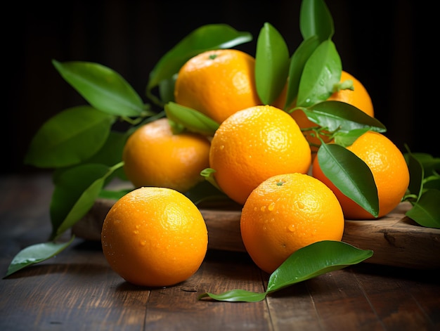 Orange and green leaves