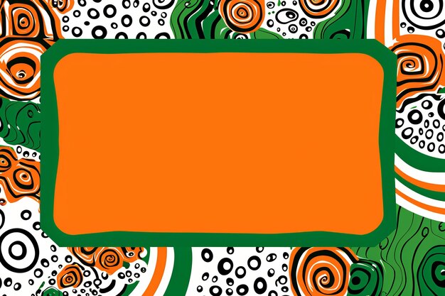 Photo an orange green and white background with swirls