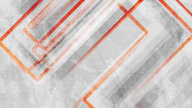 Orange and grey grunge lines abstract design