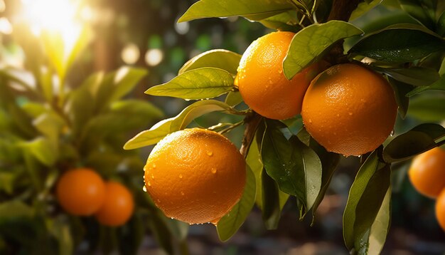 Orange grove closeup world class photography top lighting ray tracing full frame photography