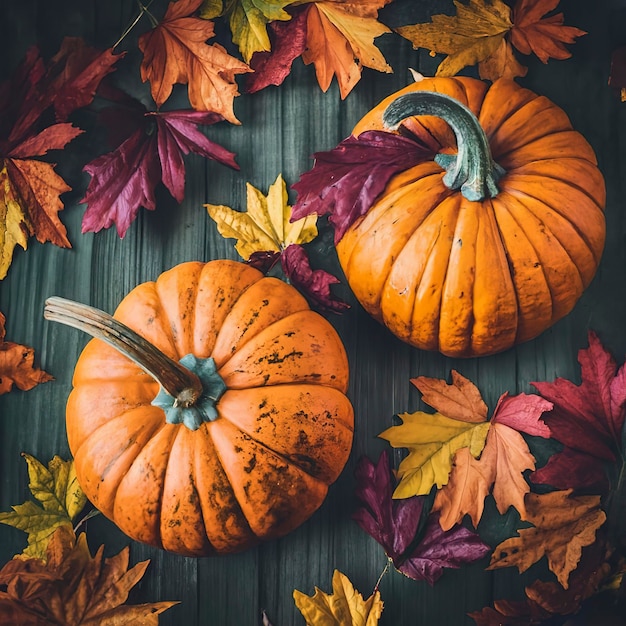 Orange grunge background for halloween with pumpkins