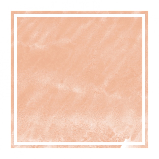 Оранжевая рисованной акварель прямоугольная рамка