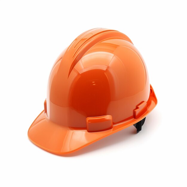 An orange hard hat with the word " on it "