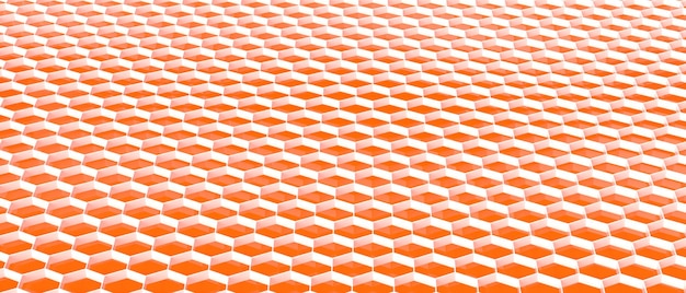 オレンジ色の六角形のグリッドの背景