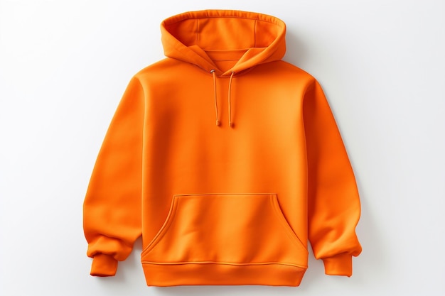 Orange Hoodie on a white background