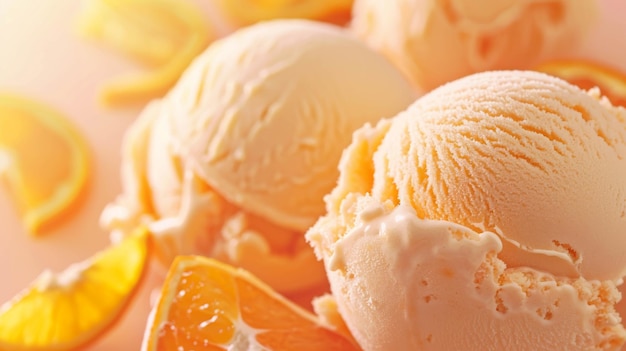 orange ice cream background