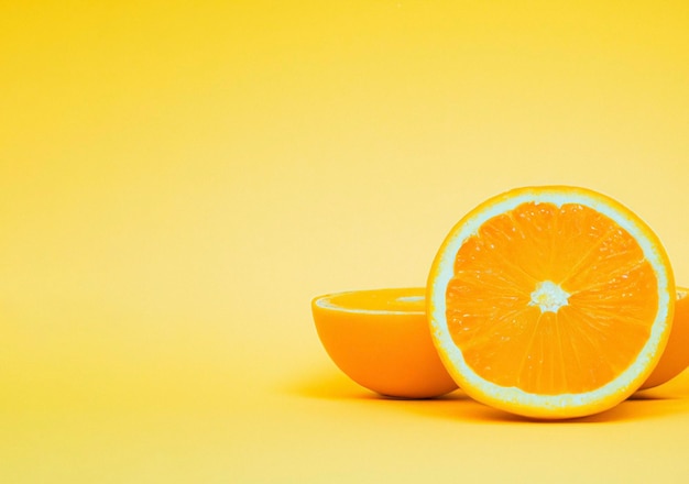 Orange on isolated background