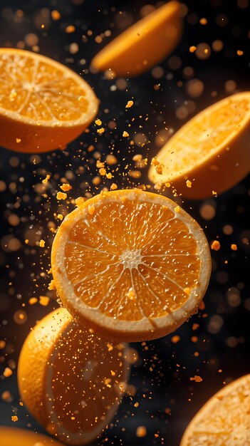 orange isolated on black color background