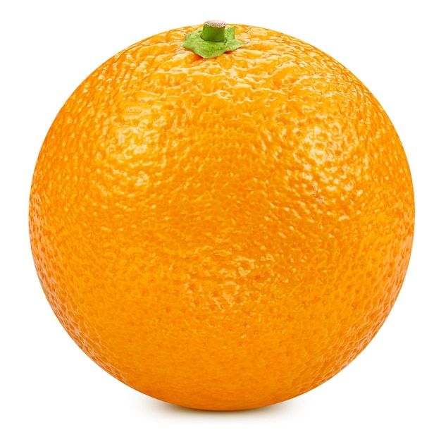 Orange isolated on white background Orange citrus fruit clipping path Orange macro studio photo