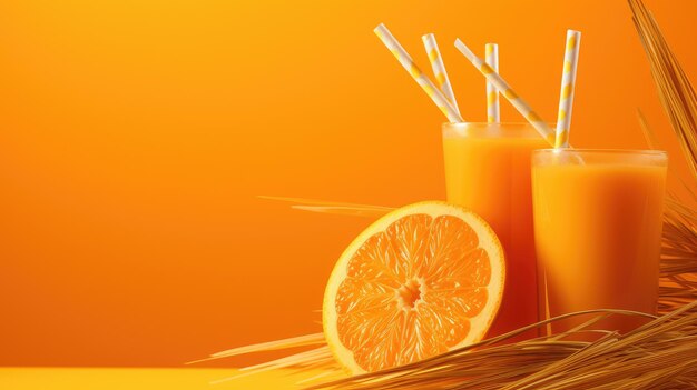 Orange juice banner free photo hd background