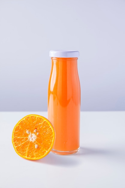 Orange juice in bottle