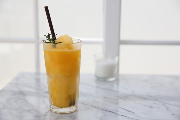 Orange juice frappe