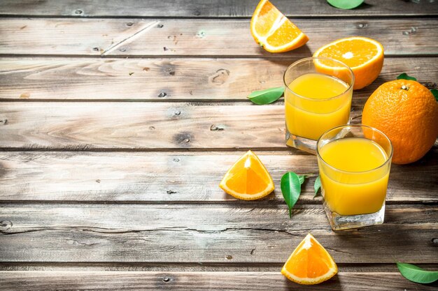 Orange juice in a glass