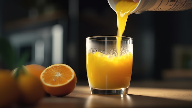 Orange Juice Illustration AI Generative