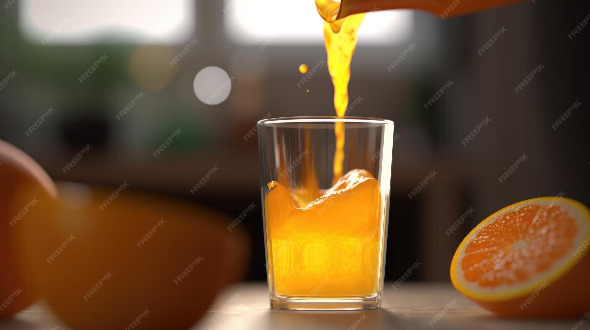 Premium AI Image | Orange Juice Illustration AI Generative