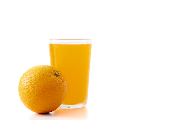 orange juice and orange pieces