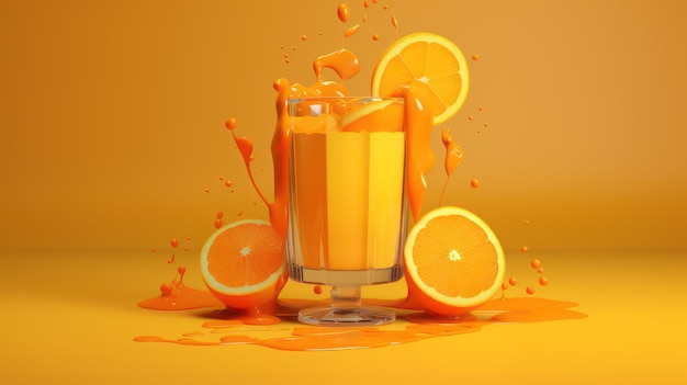 Orange juice and orange