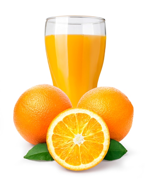 Orange juice and oranges