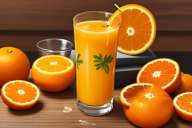 オレンジジュースとオレンジ