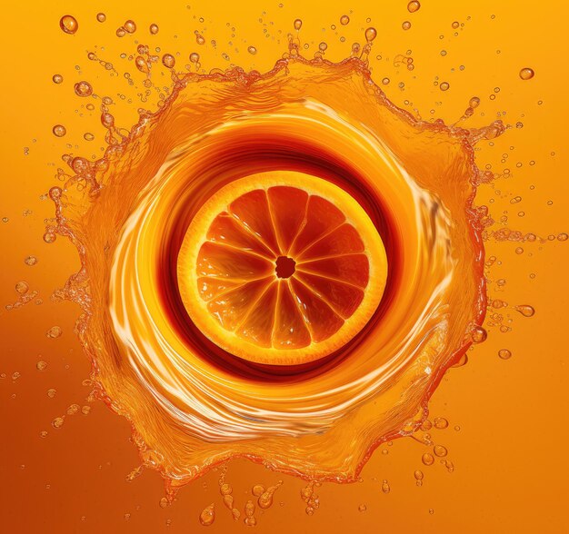 Orange Juice Splash Generative AI