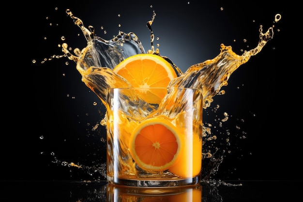 Photo orange juice splash