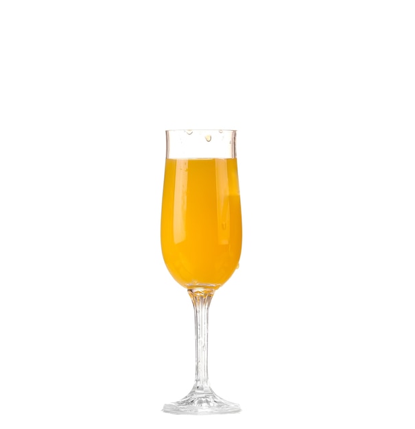 Orange juice on white