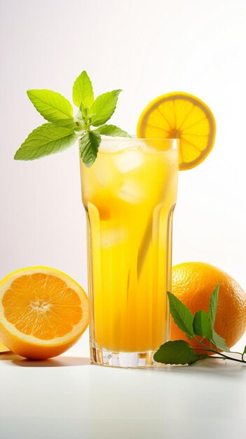 Orange juice with fresh fruits