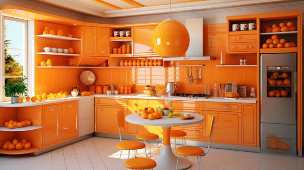 Orange kitchen