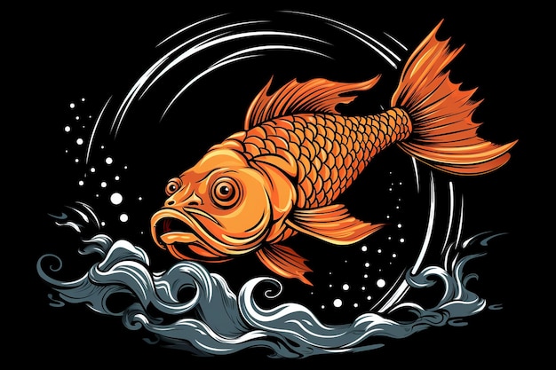 Photo orange koi fish