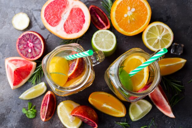 Orange lemonade on a jar