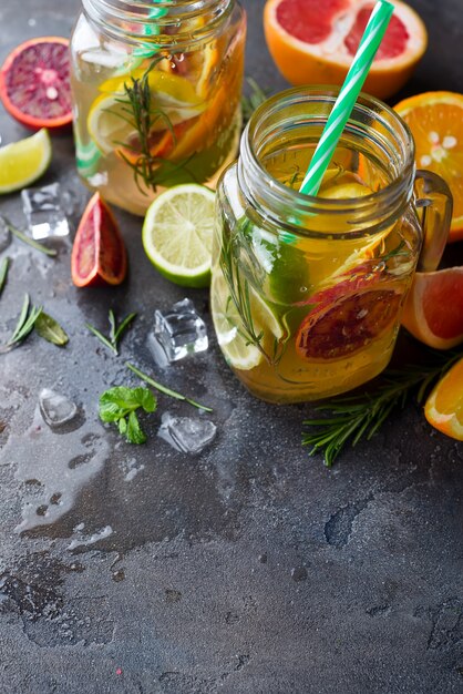 Orange lemonade on a jar