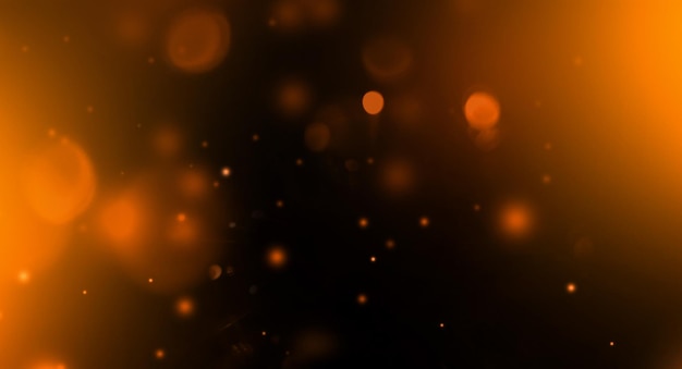 Orange Lens flare particles Abstract background