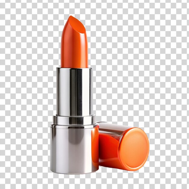 Foto orange lipstick isolated on transparent background