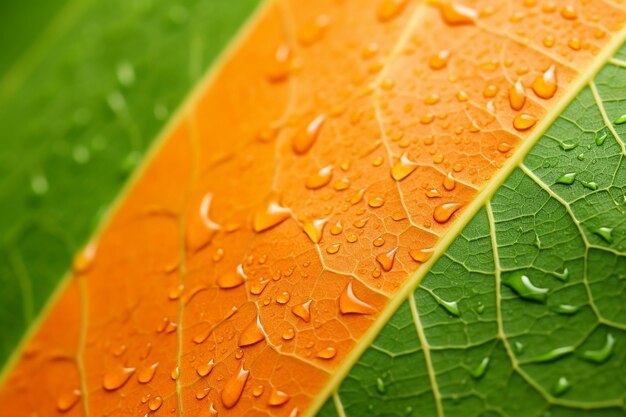 Orange macro leafmacro image of a leaf showing the amazing details in leaves and also the amazing