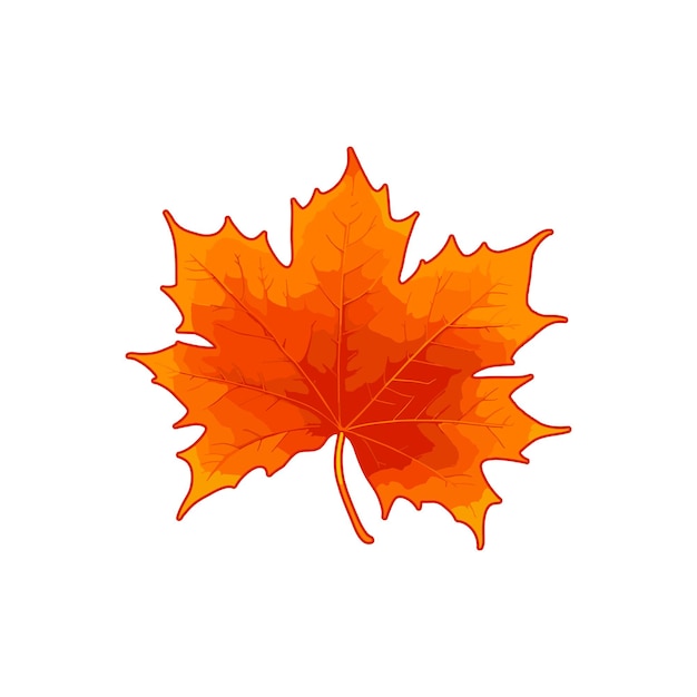 Orange Maple Leaf Art