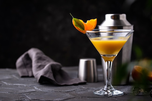 Orange martini or margarita cocktail