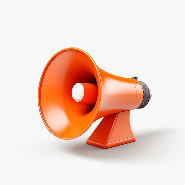 an orange megaphone