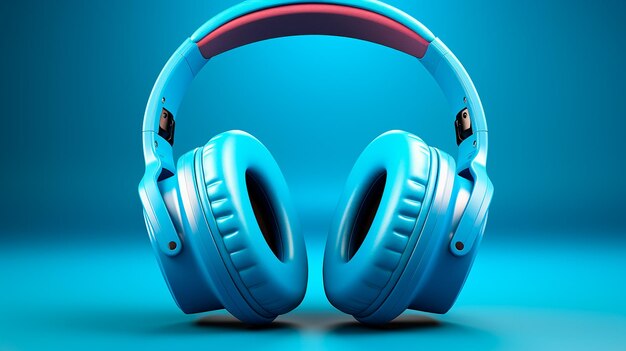 orange music banner with headphones