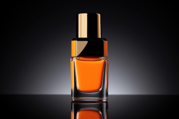 Orange nail polish bottle